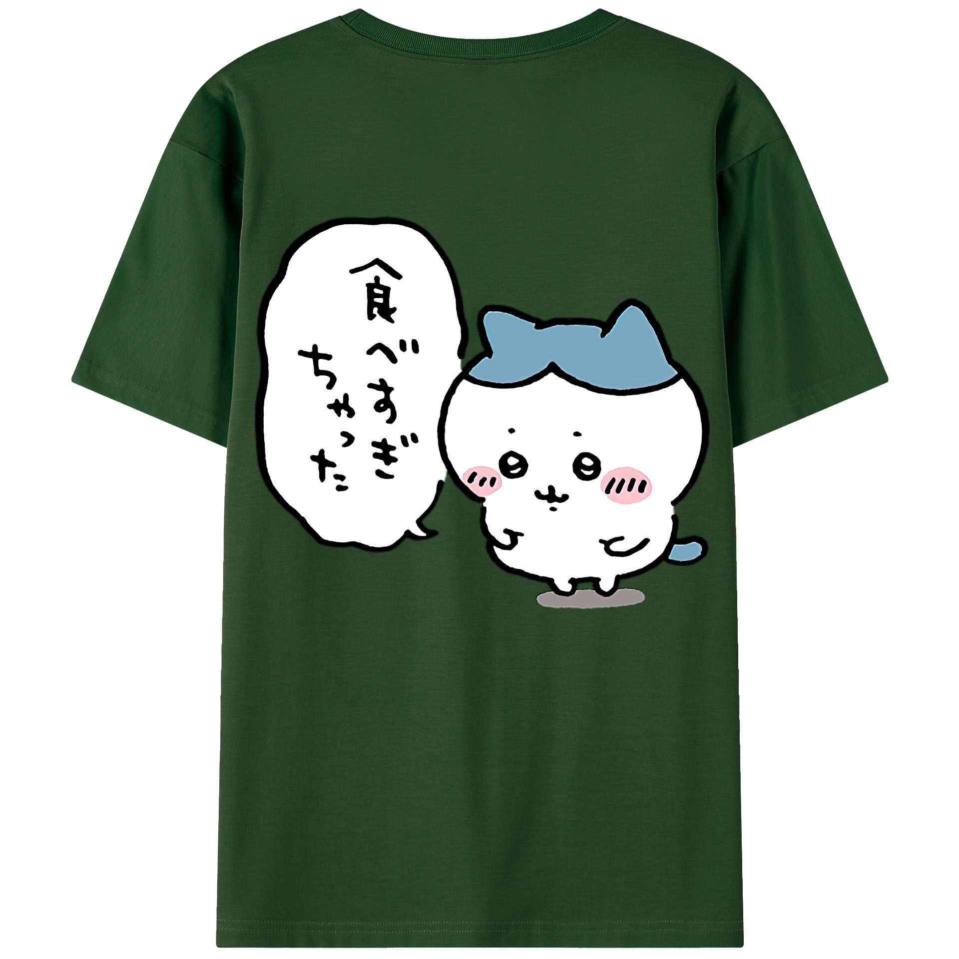 （画像用） ちいかわ ハチワレ Chii-kawa hachiware 綿100％半袖Tシャツ（背面プリント）